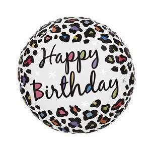  Sassy Happy Birthday Animal Print 18 Mylar Balloon 