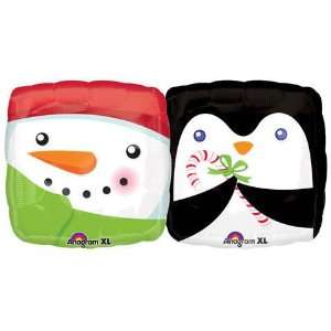  Christmas Frosty Friend Snowman and Penguin 18 Mylar 