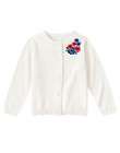 Polly & Friends White Flower Cardigan Sweater 2 2T HCTS  