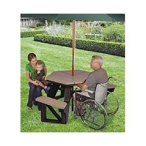    Heavy Duty Hex Table Wheelchair Accessible: Patio, Lawn & Garden