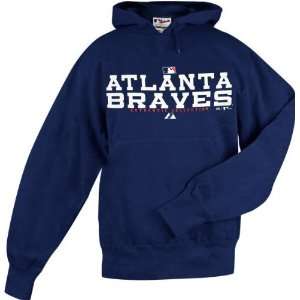  Atlanta Braves Authentic Collection Stack Hooded Sweatshirt 