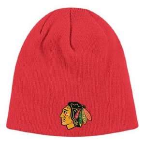  Chicago Blackhawks Red Skully Knit Cap