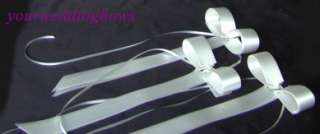 36 Black and White Pew Bows Wedding Decorations  