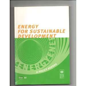  Energy for Sustainable Development: A Policy Agenda 