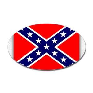  Sticker (Oval) Rebel Confederate Flag HD 