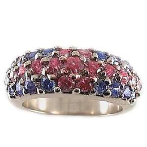  1.85ct. Pink & Blue Sapphire Gemstone Ring: Jewelry