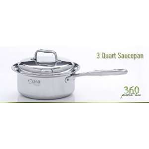  Three Quart Saucepan Made in US by 360 Cookware