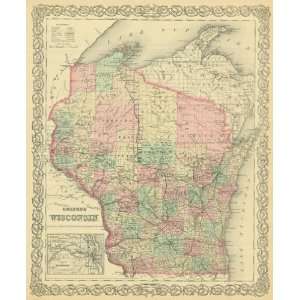  Colton 1881 Antique Map of Wisconsin