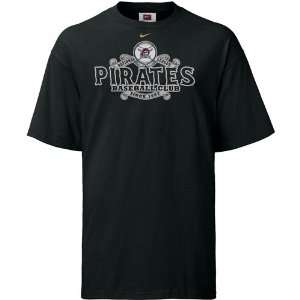  Nike Pittsburgh Pirates Black Flashback T shirt: Sports 