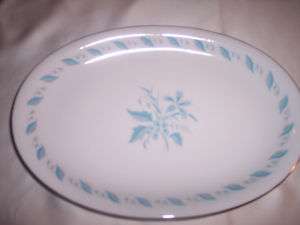 Abalone China SKY FLOWER Platter blue silver  