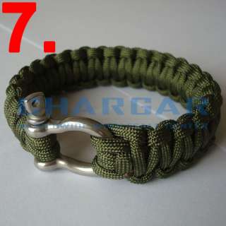   Parachute Cord Military Bracelet with Whistle 550 Paracord for Hiking