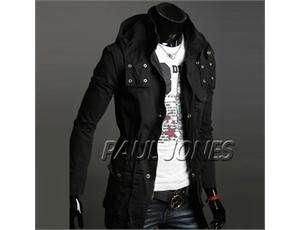 PJ Men’s Stylish Slim Fit Jackets Coats Hoody Size XS~L CL1437