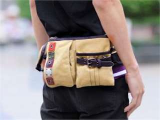 Fashion Womans/Mans Canvas Fanny Waist Bag Removable Strap Messenger 