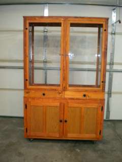 Mission Style Wood Bird or Pet Cage and Matching Cabinet  