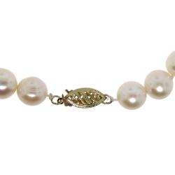   Yellow Gold White Pearl 3 piece Jewelry Set (8 9 mm)  Overstock