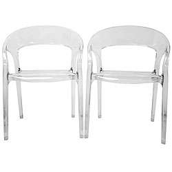 Honour Clear Acrylic Arm Chairs (Set of 2)  Overstock