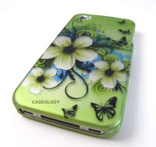 GREEN HAWAII FLOWERS HARD SNAP ON CASE COVER APPLE IPHONE 4 4s PHONE 