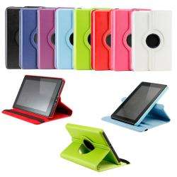 Deluxe  Kindle Fire Rotating Leather Case with Swivel Stand 