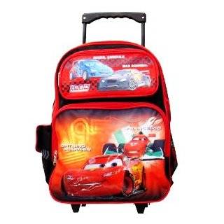 Disney Pixar Cars 2 Rolling Lightning McQueen Luggage Suitcase Race 