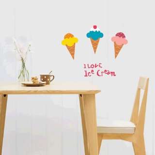  I love ice cream WALL DECOR DECAL MURAL STICKER REMOVABLE 