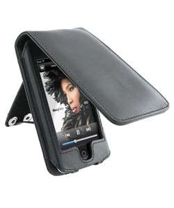 Black Leather Case with Lanyard for iPod Touch  