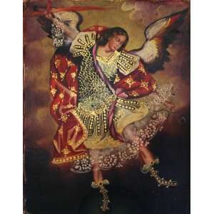   Saint Michael Cuzco Oil Painting San Miguel Arch Angel