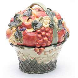   International Toscana Fruit Basket 1.5 inch Cookie Jar  