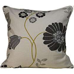 Jiti Pillows Grey Flower Vine Decorative Pillow  