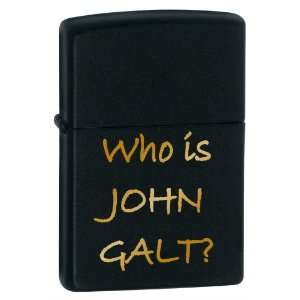  Who is John Galt Zippo Lighter   Black 