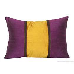 Jiti Pillows Silk Purple and Orange Decorative Pillow  