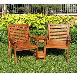 Acacia Contemporary Double Chair  