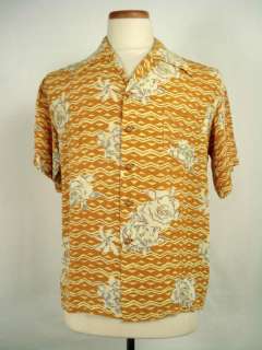 Vintage 40s KAMEHAMEHA Hawaiian Rayon Shirt  