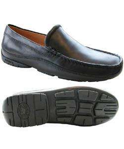 HS Trask Mens Black Driving Moc Leather Loafers  Overstock