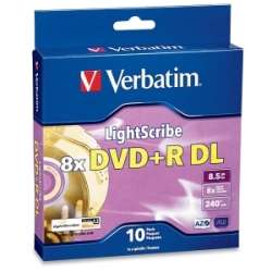 Verbatim LightScribe 8x DVD+R Double Layer Media  
