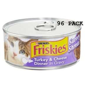  Friskies Savory Shreds Cat Food Turkey and Cheese (Pack of 