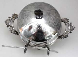 ROGERS SMITH & CO. QUADRUPLE SILVER PLATED BUTTER DISH  