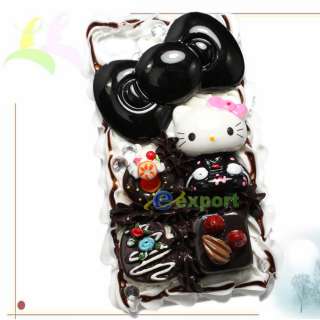 3D Cute Hello Kitty Chocolate Cake Case For iPhone 4 4G  