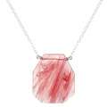 Stonique Creations Sterling Silver Faceted Cherry Quartz Glass 