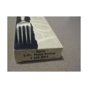 Onieda Spiro 5 piece Deluxe Stainless Place Setting:  