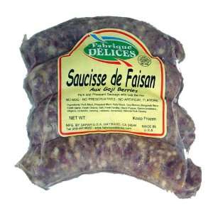 All Natural Pheasant Sausages Cranberries 8 Links 2 lb (2 packs 