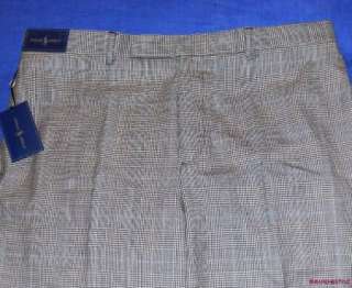 NWT $197.50 Polo Ralph Lauren Golf Wool Plaid Pants 36 X 33  