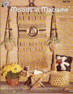 Moods in Macrame Vintage Pattern Book Handbag Table  