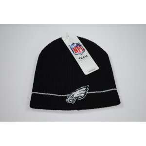   Eagles Black White Stripe Knit Beanie Winter Hat Cap: Everything Else