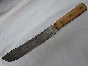 Vintage Lamson Carbon Steel Chef Butcher Knife 10 Blade Lamb Splitter 