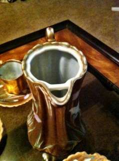 Beautiful Nippon Royal Hinode Gold Chocolate Pot Set! Hand Painted 