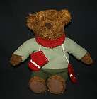 Hallmark Brown Green Outfit With Red Scarf & Mittens Teddy Bear 