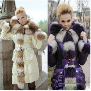   wholesale Discount big fur hooded long woman warm winter down coat