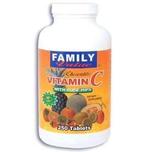  Vitamin C Chewable 500mg 250 Tablets Health & Personal 