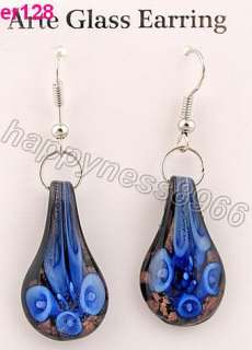 flower lampwork murano art glass earring er128  
