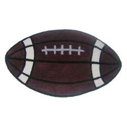 Hand tufted Football Shape Rug (24 x 4)  